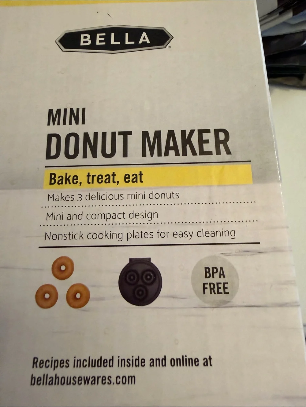 Bella Mini Donut Maker - Pink/Black